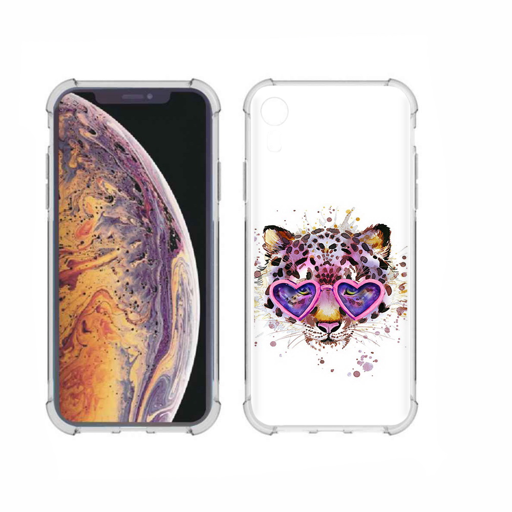 

Чехол MyPads Tocco для Apple iPhone XR модный леопард, Прозрачный, Tocco