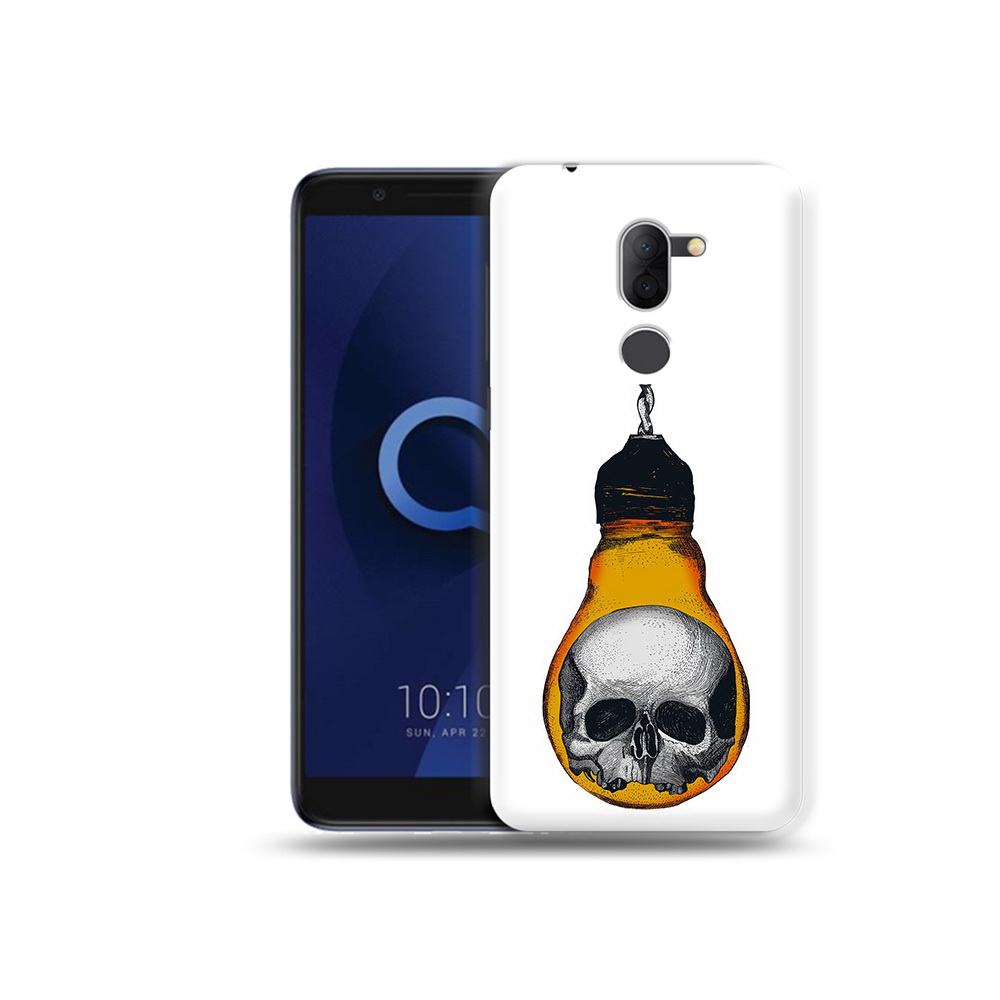 

Чехол MyPads Tocco для Alcatel 3X череп в лампочке (PT112114.674.676), Прозрачный, Tocco