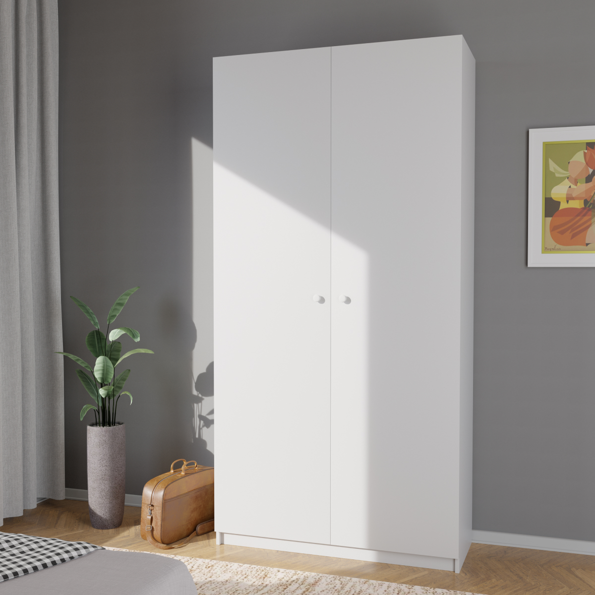 

Шкаф распашной Liva Add 100 белый