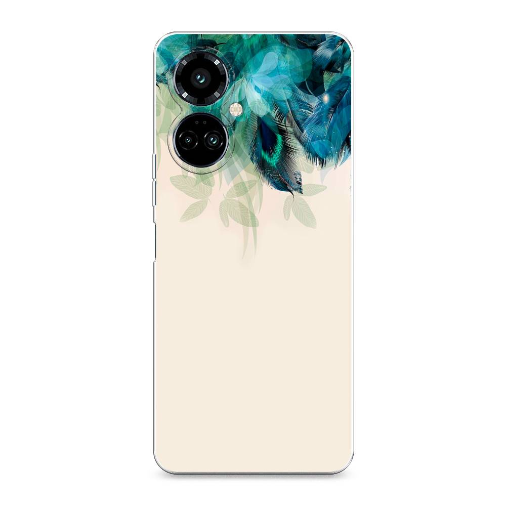 

Силиконовый чехол "Перья голубого цвета" на Tecno Camon 19 Pro