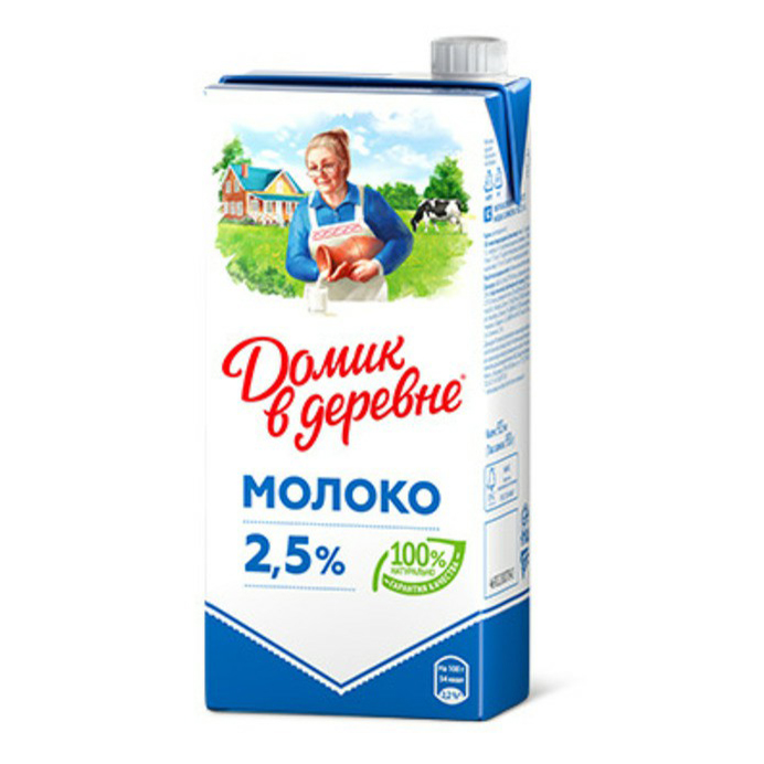 

Молоко 2,5% ультрапастеризованное 950 мл Домик в Деревне
