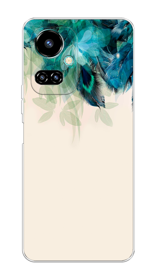 

Чехол Awog на Tecno Camon 19/19 Pro 4G "Перья голубого цвета", Разноцветный, 302250-2