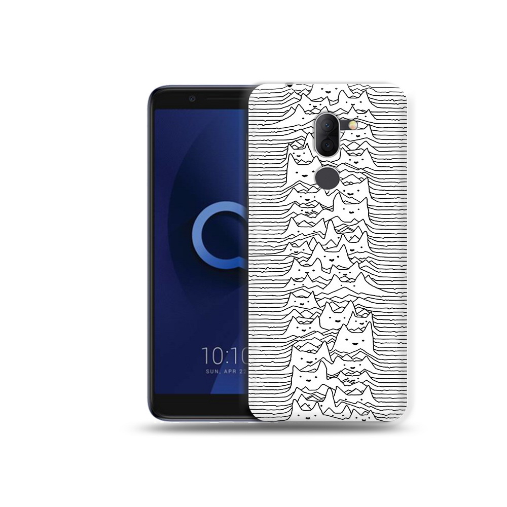 

Чехол MyPads Tocco для Alcatel 3X черно белые коты 3D (PT112114.674.682), Прозрачный, Tocco