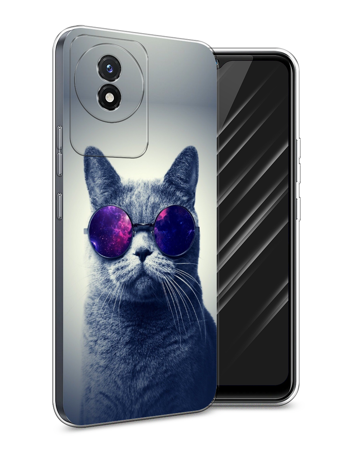 

Чехол Awog на Vivo Y02 "Космический кот", Красный, 268150-1