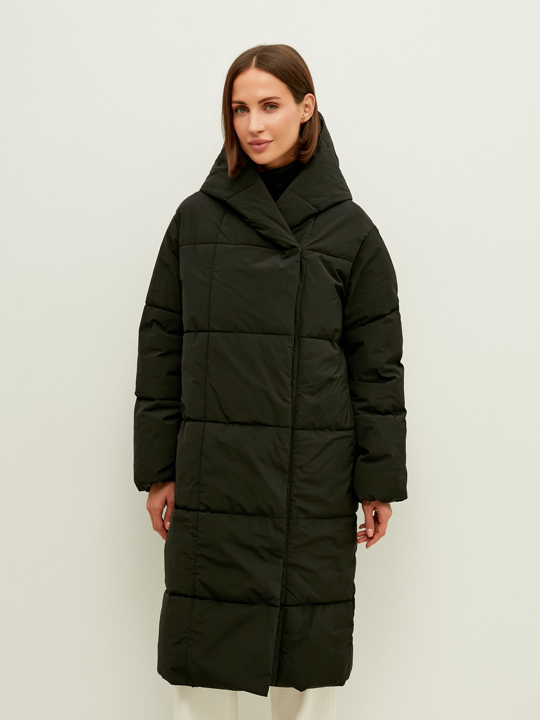

Пальто женское ZARINA 2460400100-50 черное XL, 2460400100-50