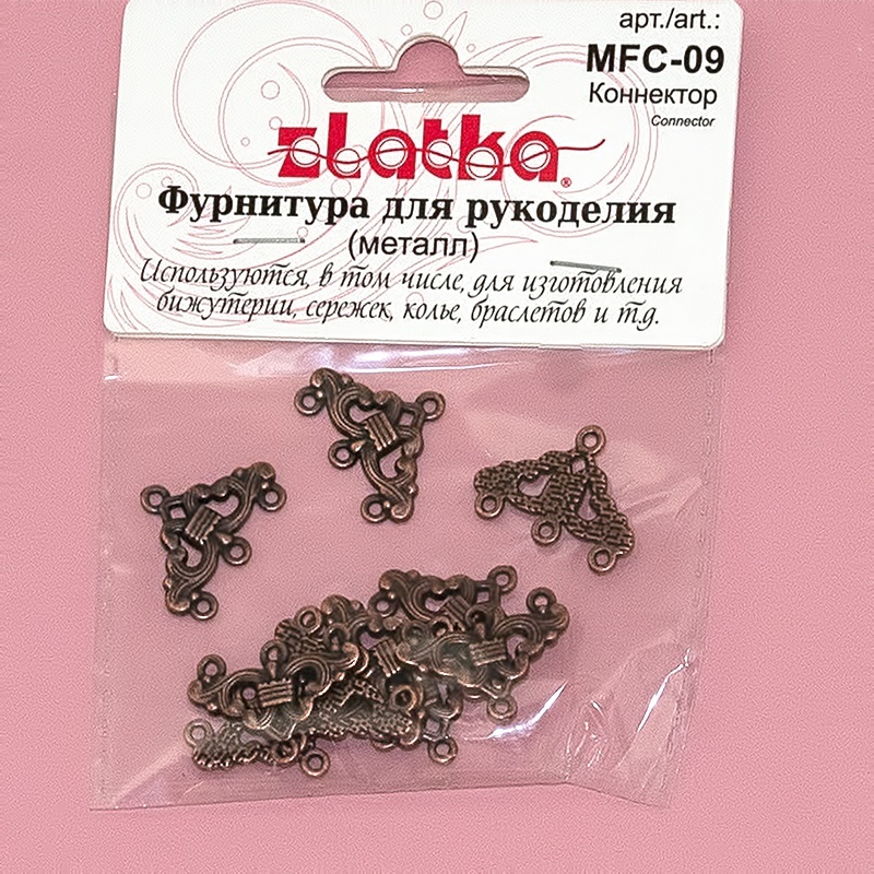 

Zlatka 12х23 мм, 10 шт, под античную медь, 12х23 мм, 10 шт, под античную медь