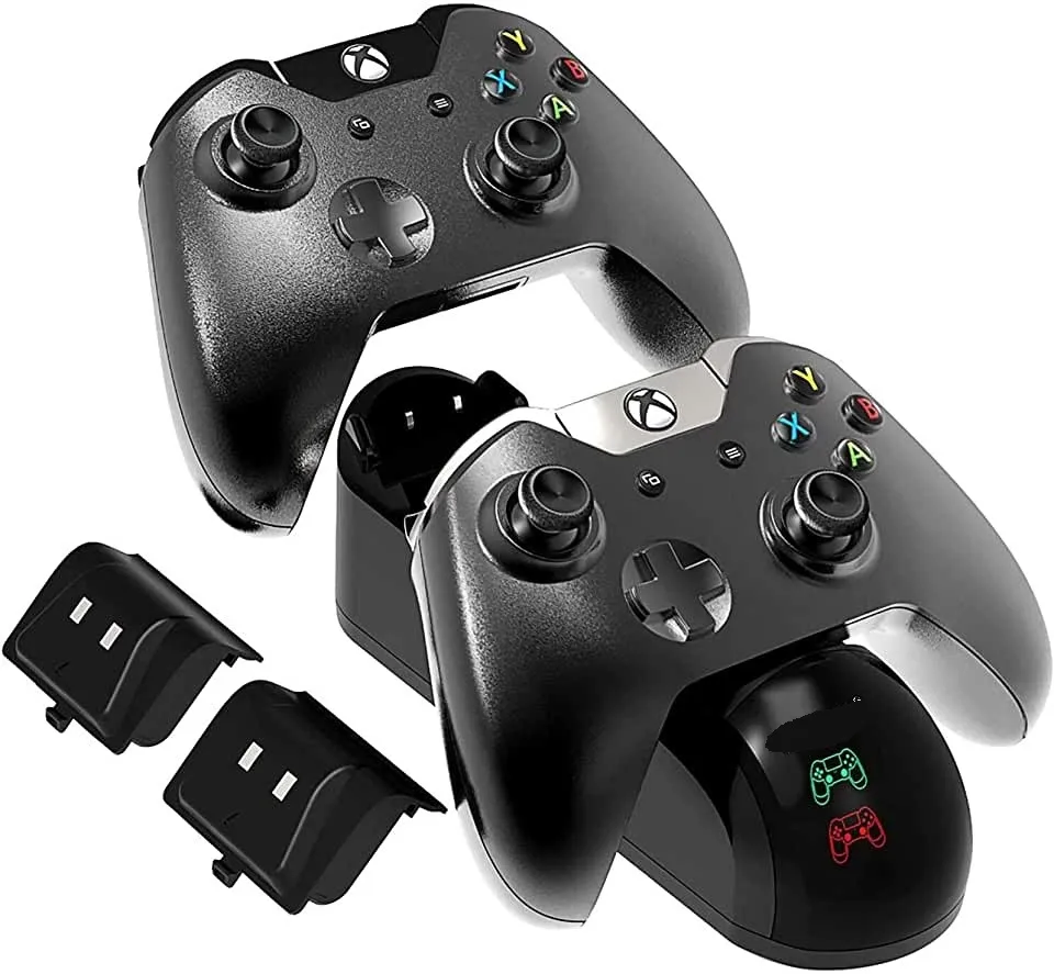 фото Зарядная станция для геймпадов xbox + 2 сменных аккумулятора + usb кабель dexx