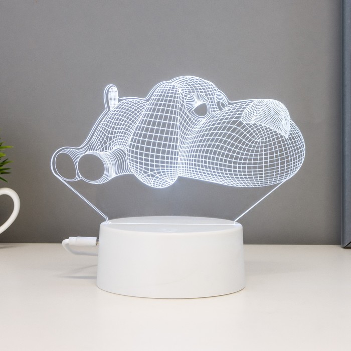 

Светильник сенсорный "Собачка" LED 7 цветов USB/от батареек белый