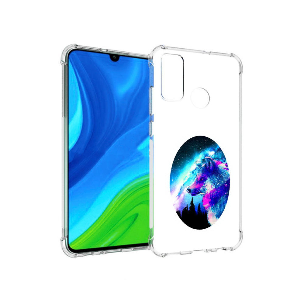 

Чехол MyPads Tocco для Huawei P Smart (2020) голубой волк, Прозрачный, Tocco