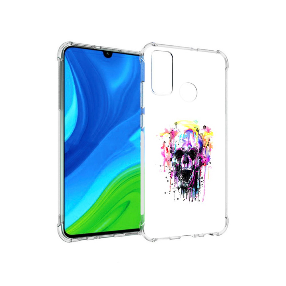 

Чехол MyPads Tocco для Huawei P Smart (2020) граффити череп, Прозрачный, Tocco