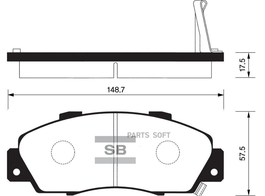 

Тормозные колодки Sangsin brake дисковые SP1076F