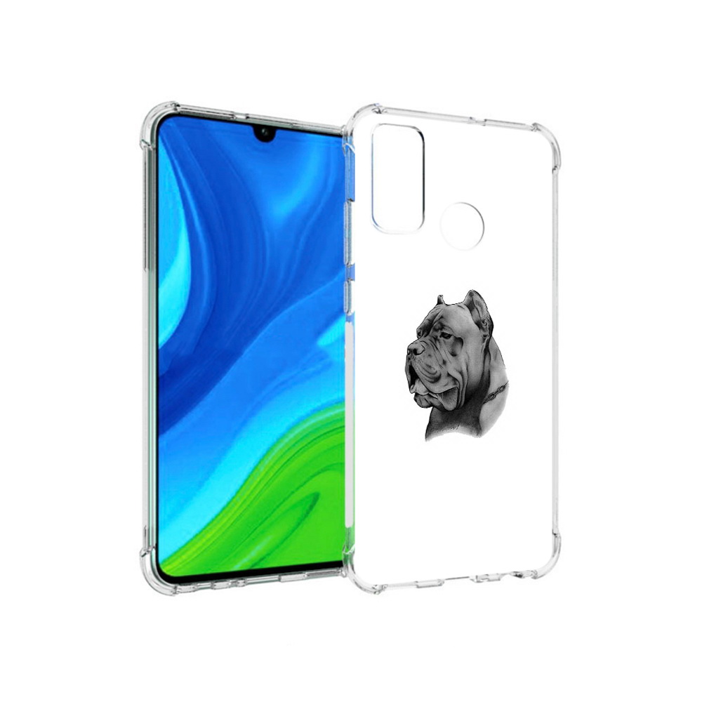 

Чехол MyPads Tocco для Huawei P Smart (2020) грозный бульдог, Прозрачный, Tocco