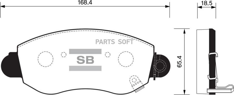 

Тормозные колодки Sangsin brake дисковые SP1275