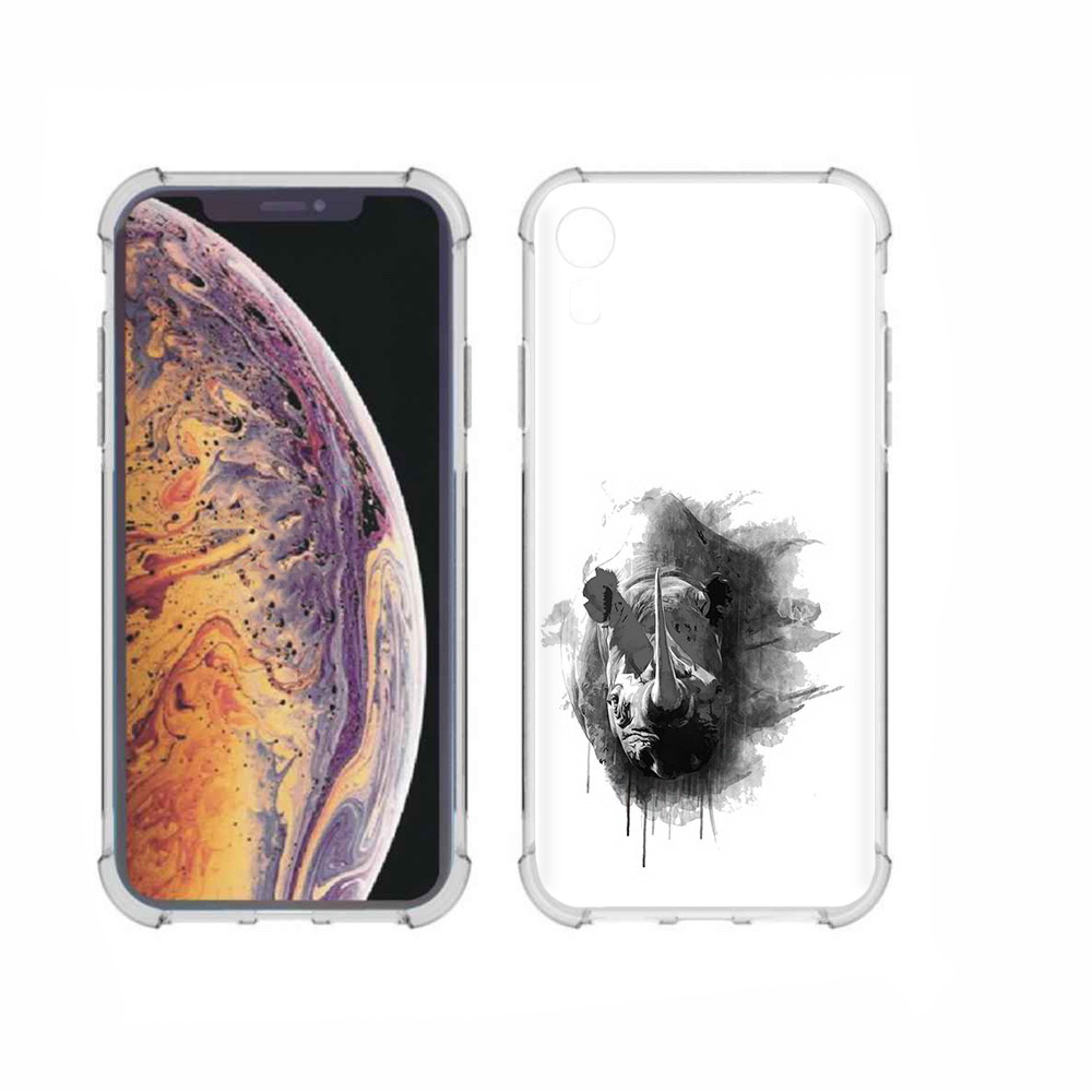 

Чехол MyPads Tocco для Apple iPhone XR носорог, Прозрачный, Tocco