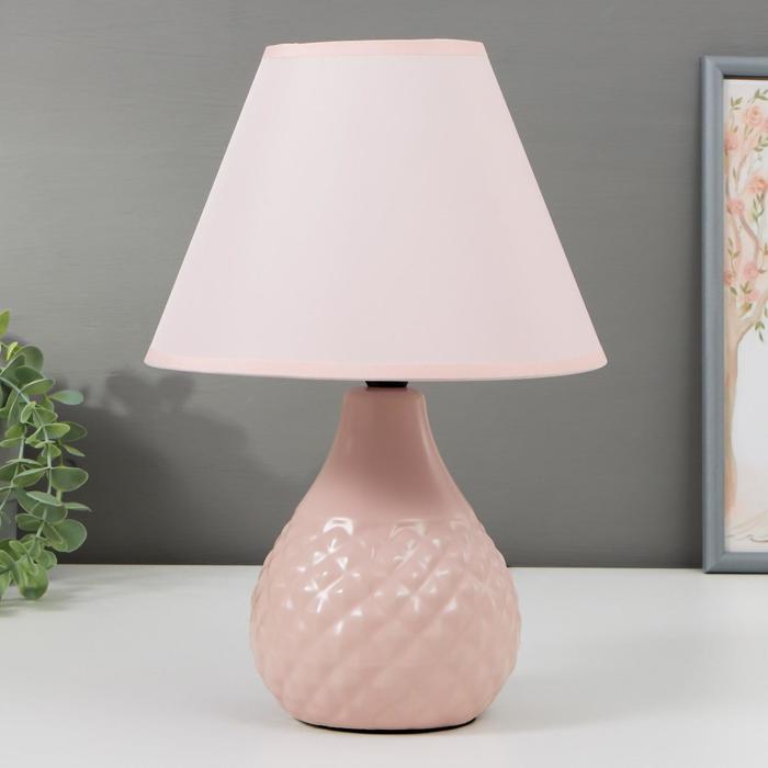 фото Risalux лампа настольная 16369/1pk e14 40вт розовый 20х20х30 см