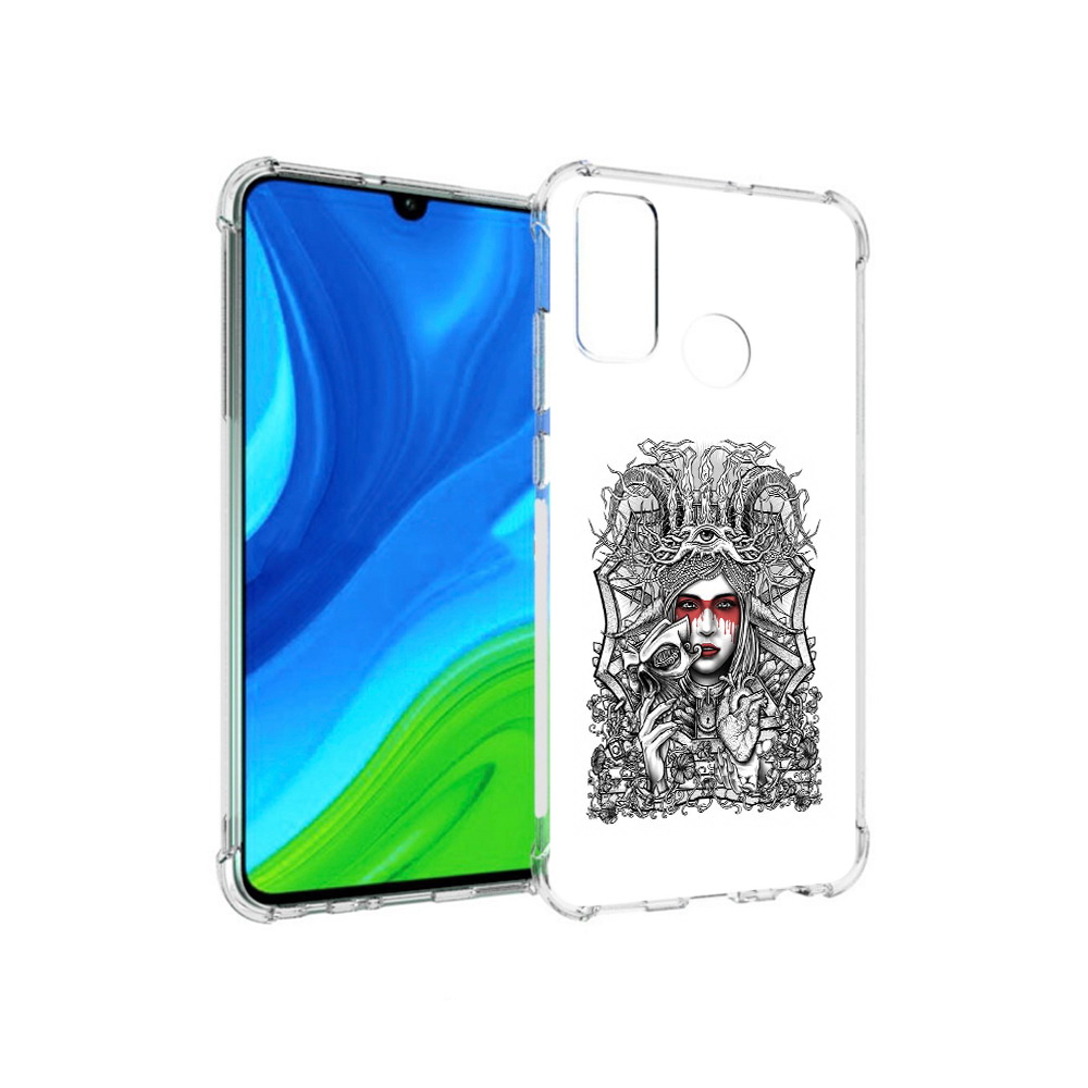 

Чехол MyPads Tocco для Huawei P Smart (2020) грусная девушка, Прозрачный, Tocco