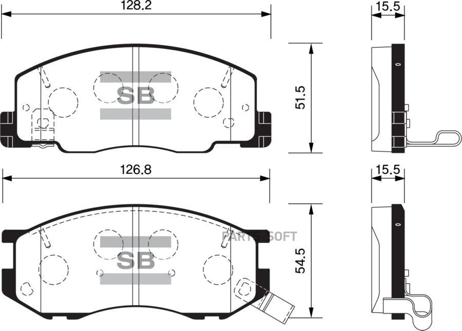 

Тормозные колодки Sangsin brake передние SP1433