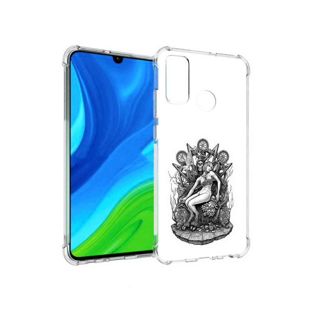 Чехол MyPads Tocco для Huawei P Smart (2020) девушка на троне
