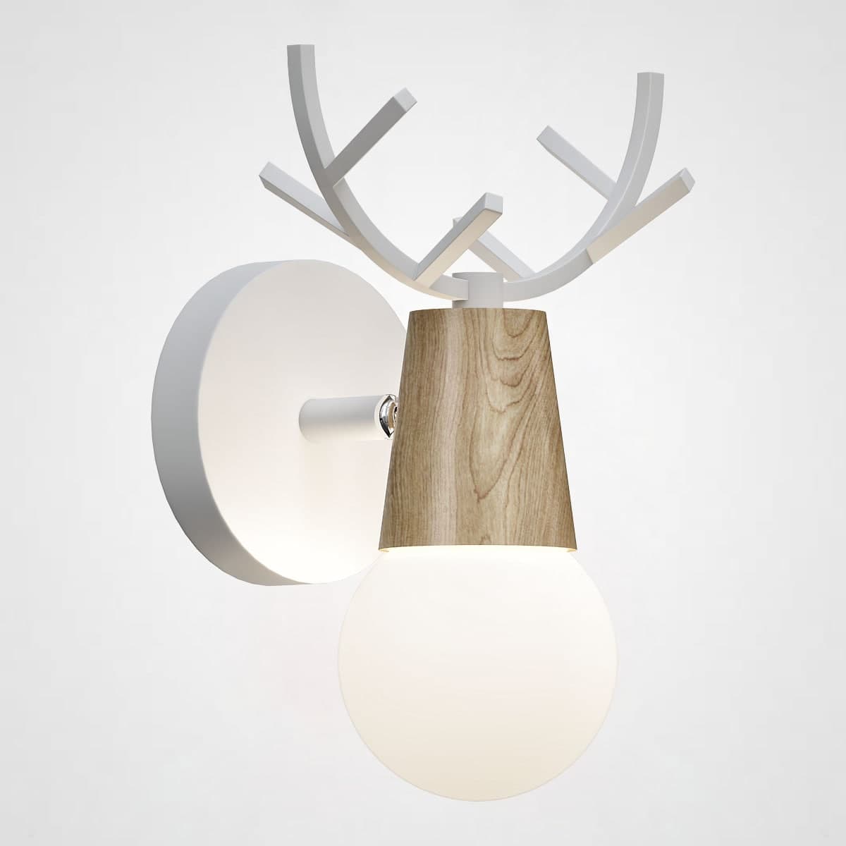 

Бра с рожками DEER A Wood/white от ImperiumLoft