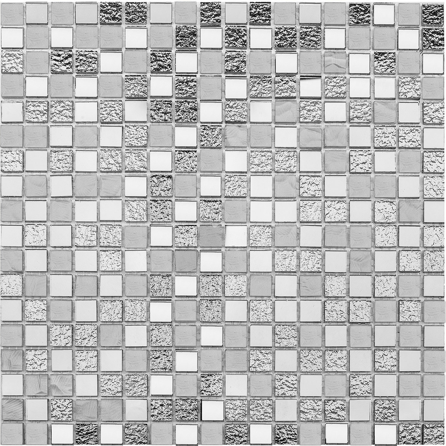 Стеклянная мозаика StarMosaic Metal серебро 30x30 см 1236069