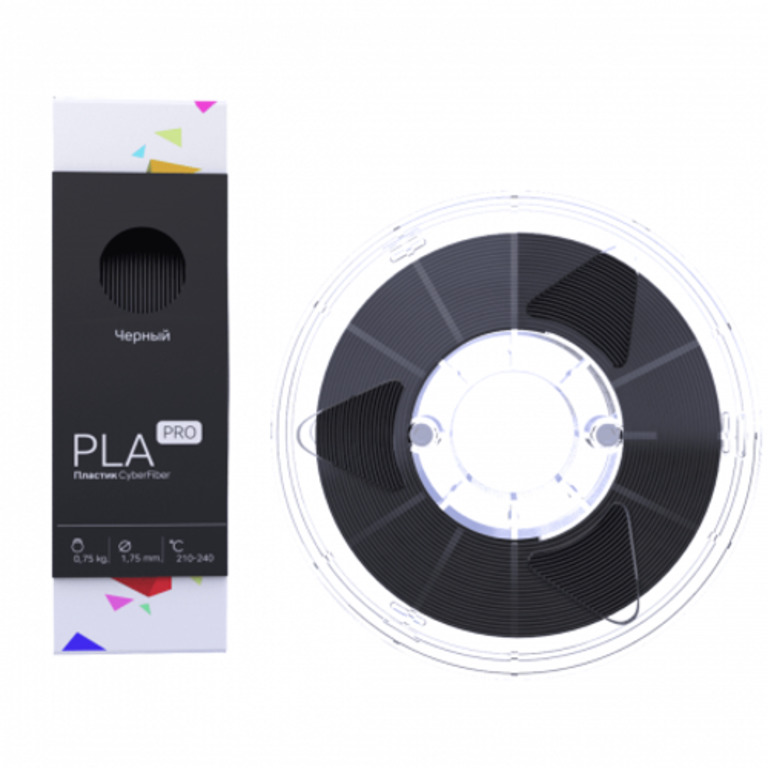 

Картридж для 3D-принтера CyberFiber PLA PRO-пластик Black, 1.75 мм, 750 г