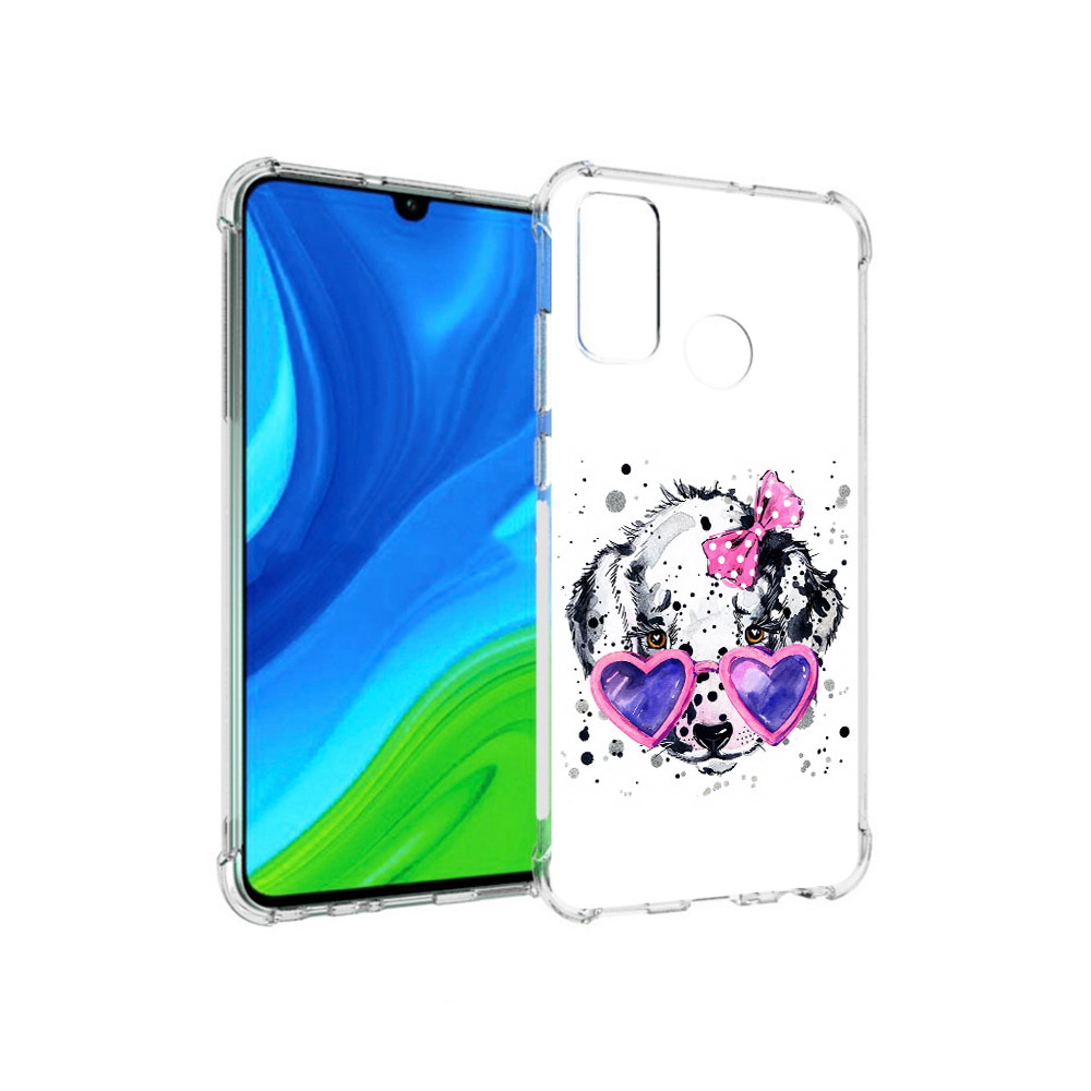 

Чехол MyPads Tocco для Huawei P Smart (2020) долматинец в очках, Прозрачный, Tocco