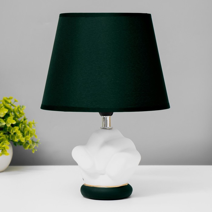 фото Risalux настольная лампа "юката" е14 40вт зеленый 20х20х29см