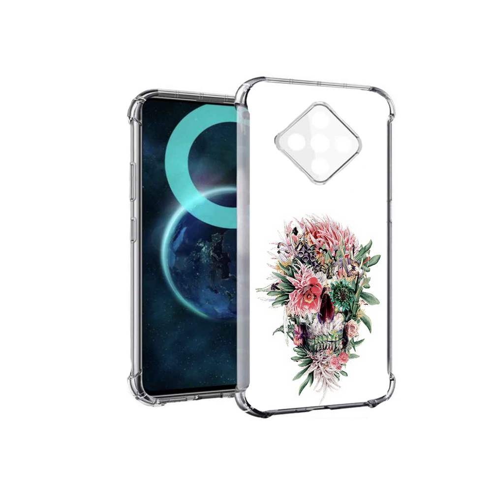 

Чехол MyPads череп из цветов для Infinix Zero 8, Прозрачный, Tocco