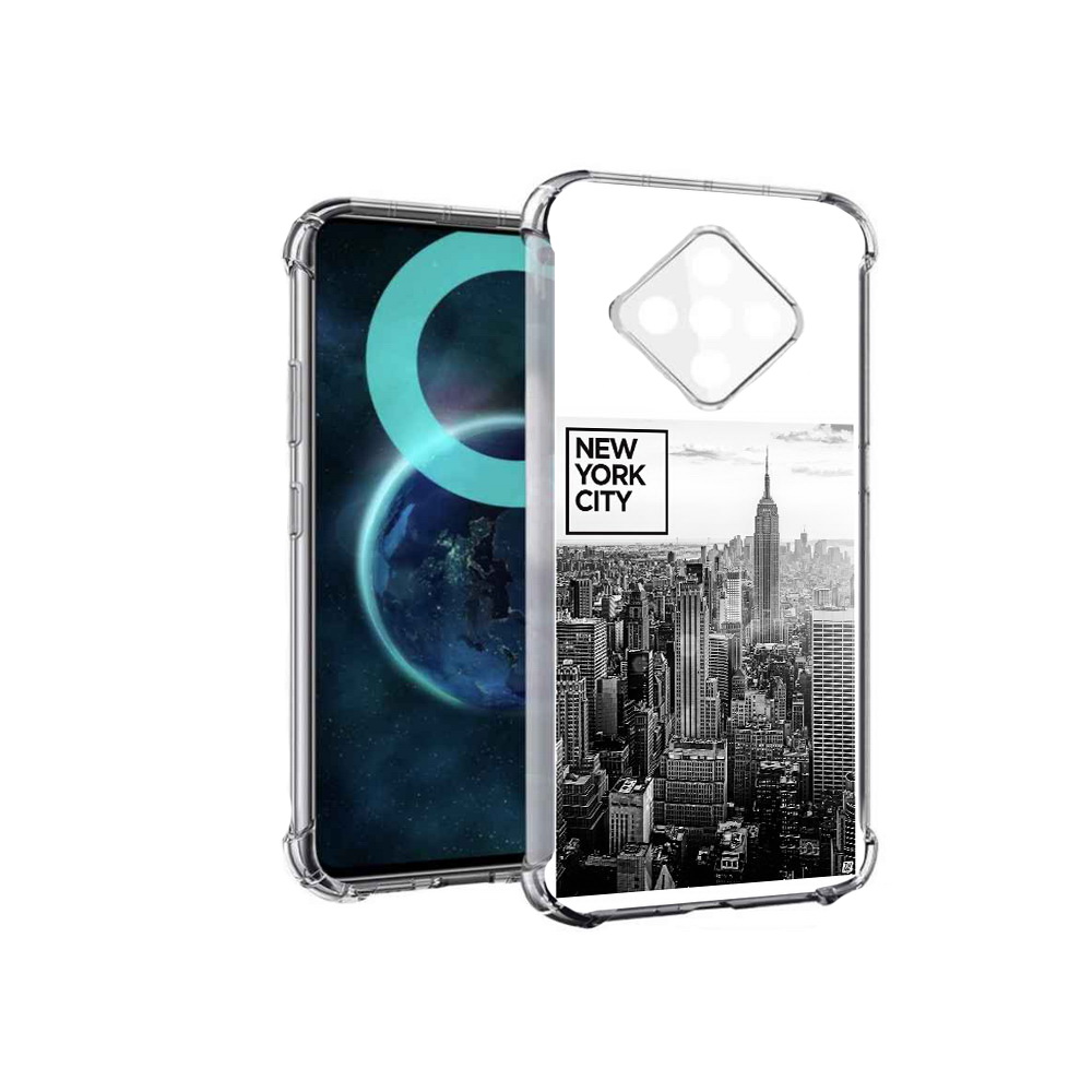 

Чехол MyPads черно белый Нью-Йорк для Infinix Zero 8, Прозрачный, Tocco