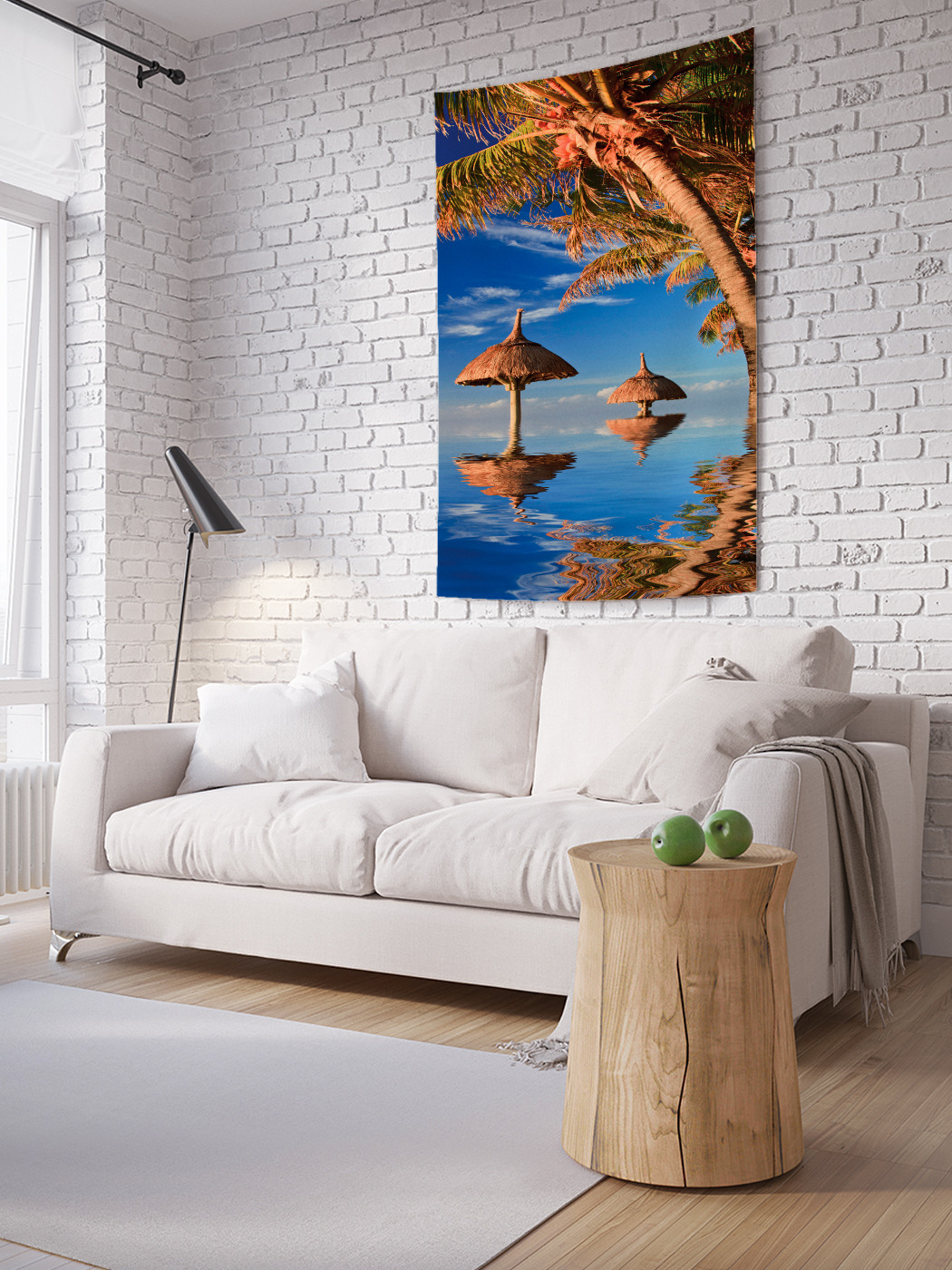 

Вертикальное фотопанно на стену JoyArty Пальмы в воде 150x200 см, Пальмы в воде