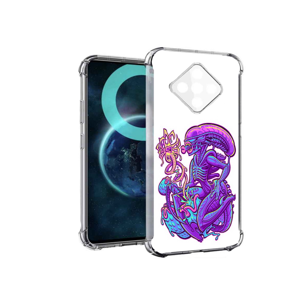 

Чехол MyPads чужой фиолетовый цвет для Infinix Zero 8, Прозрачный, Tocco