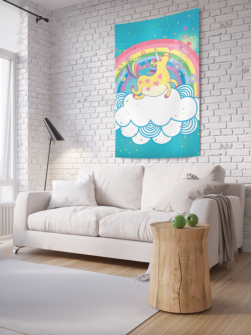 

Вертикальное фотопанно на стену JoyArty Радужный единорог 150x200 см, Радужный единорог