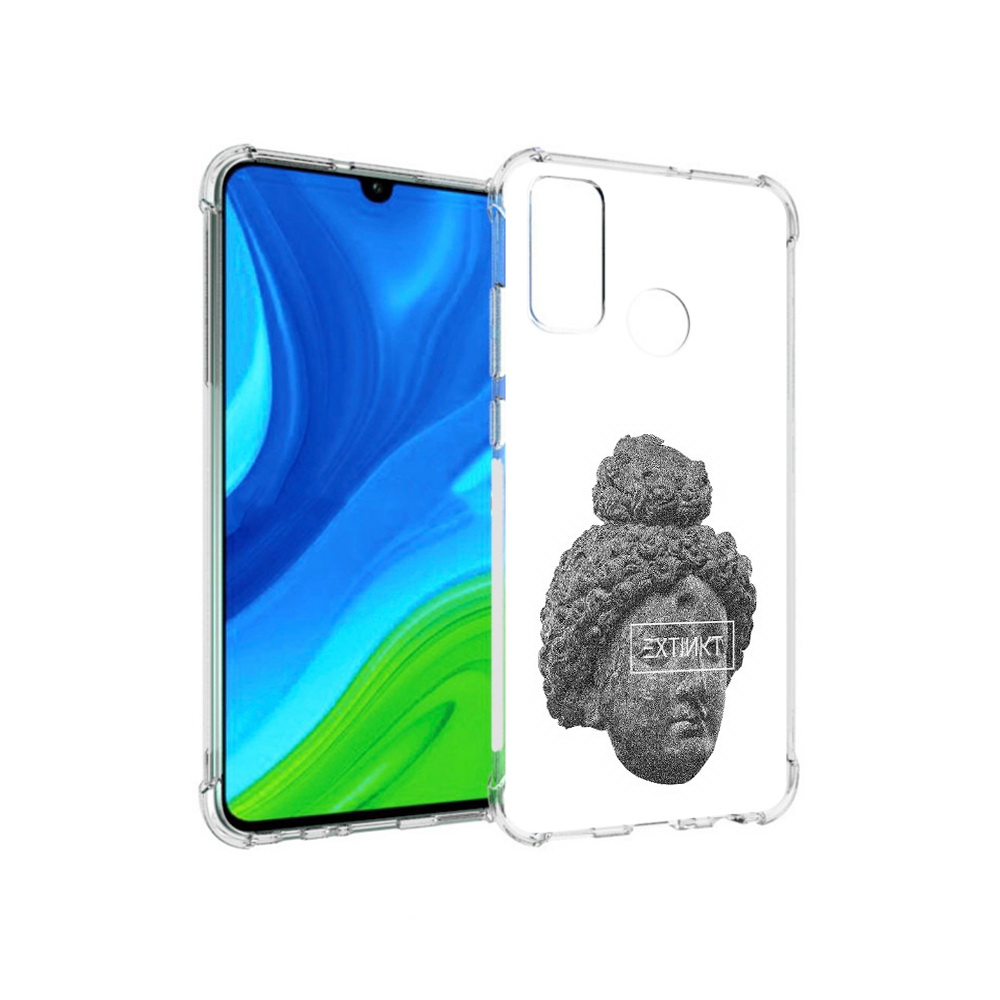 

Чехол MyPads Tocco для Huawei P Smart (2020) каменное лицо девушки, Прозрачный, Tocco
