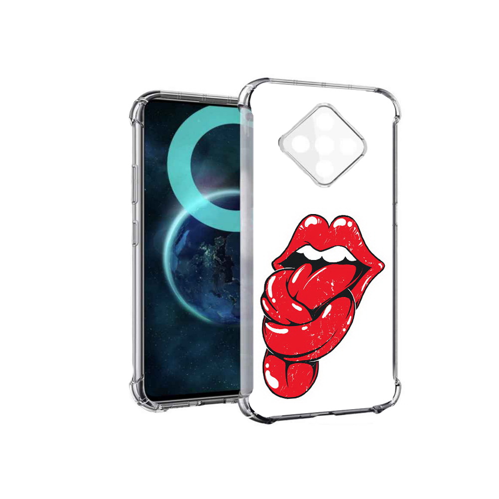 

Чехол MyPads яркие губы с языком для Infinix Zero 8, Прозрачный, Tocco