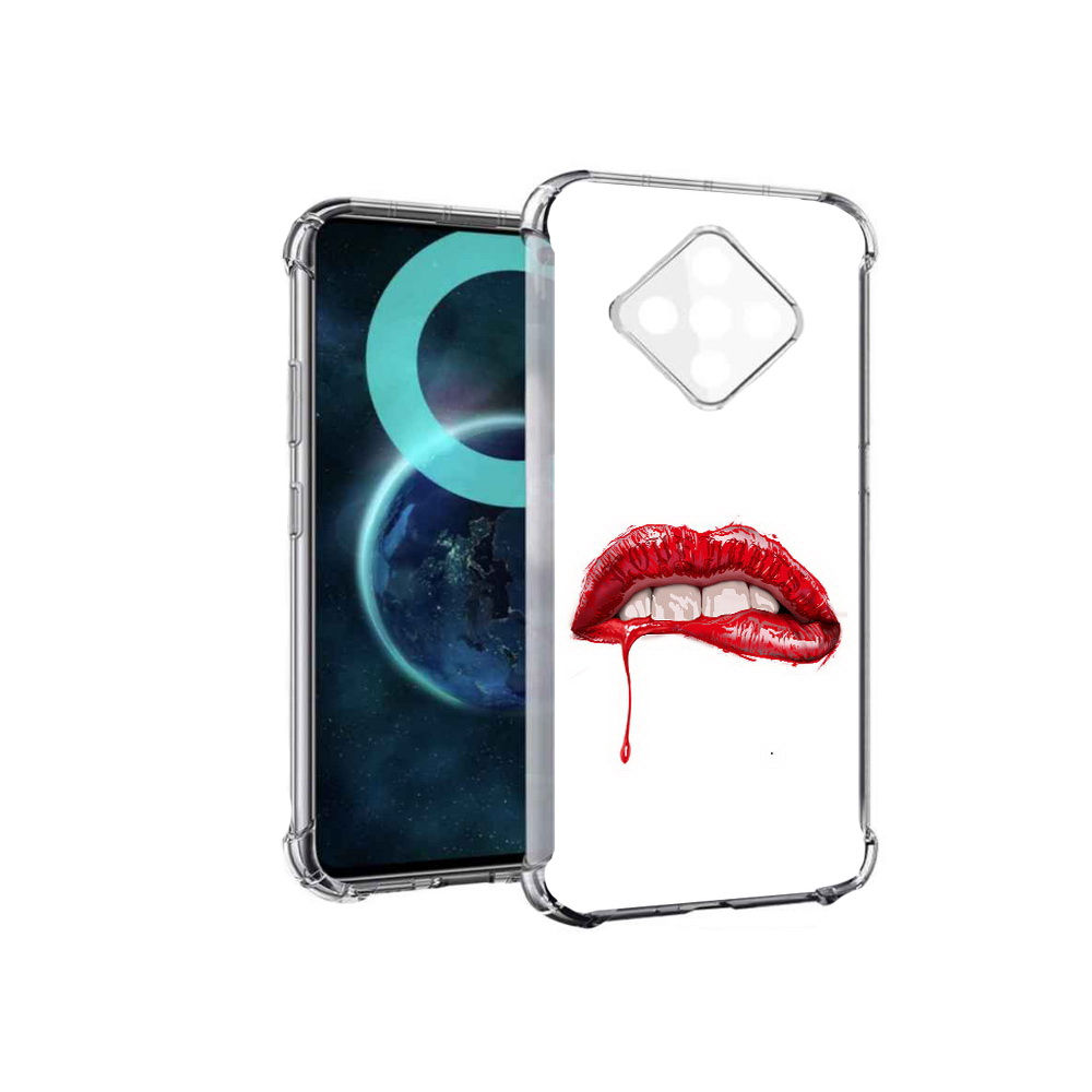 

Чехол MyPads яркие красные губы для Infinix Zero 8, Прозрачный, Tocco