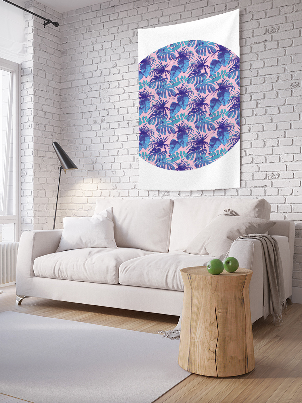 

Вертикальное фотопанно на стену JoyArty Папортники на розовом фоне 150x200 см, Папортники на розовом фоне