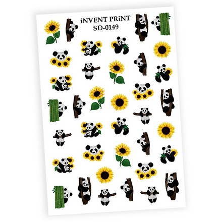 

Набор, iNVENT PRiNT, Слайдер-дизайн «Панда. Мишка. Подсолнух» №SD-149, 3 шт.