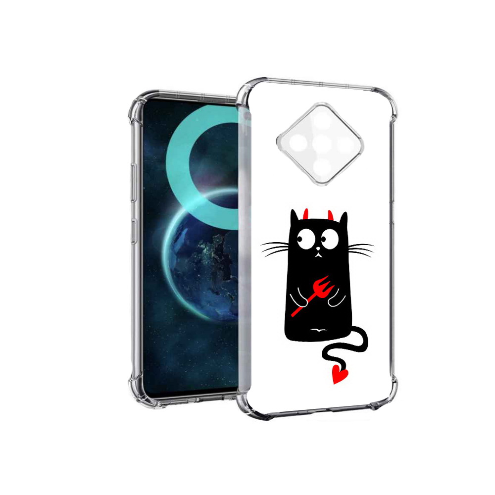

Чехол MyPads Кот демон для Infinix Zero 8, Прозрачный, Tocco