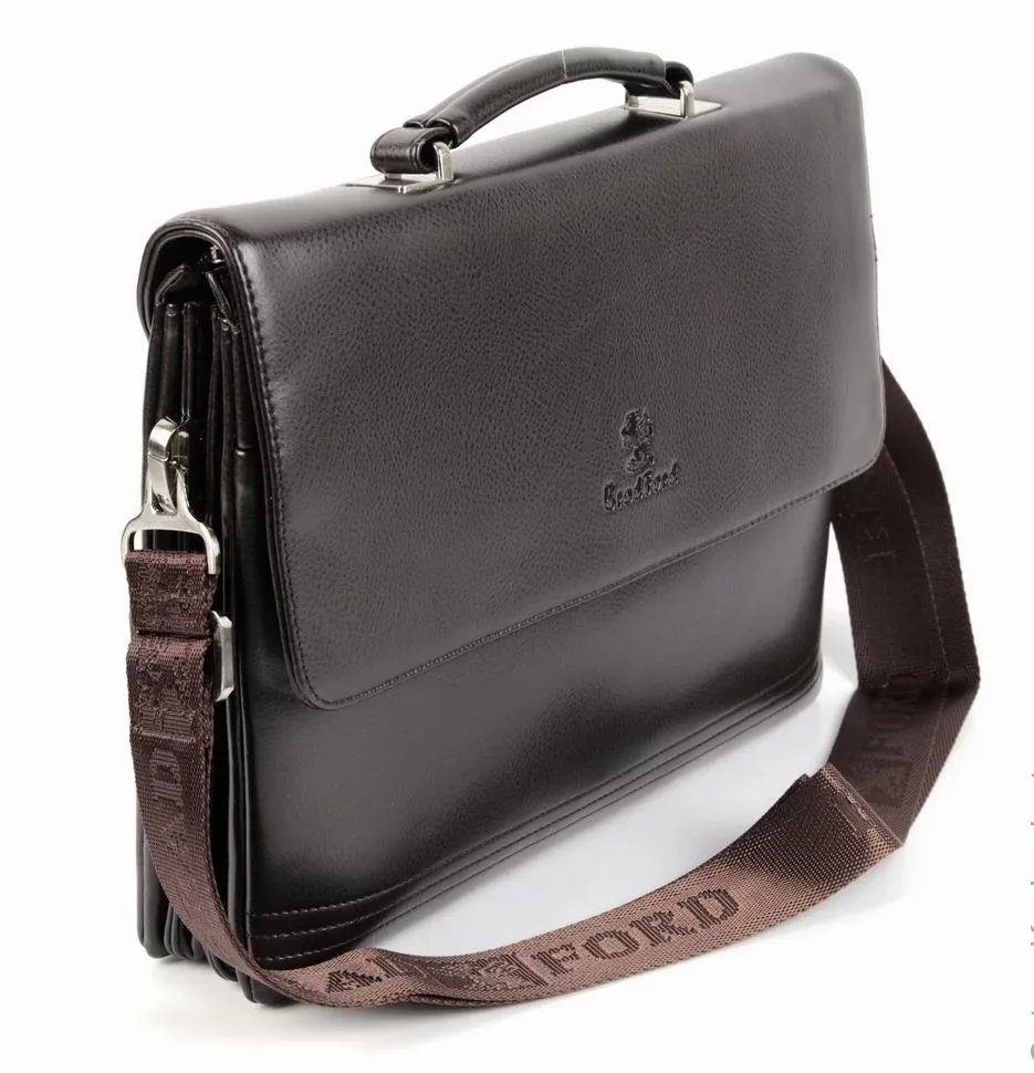 

Портфель мужской Fuzi house 9871-6 коричневый, 9871-6