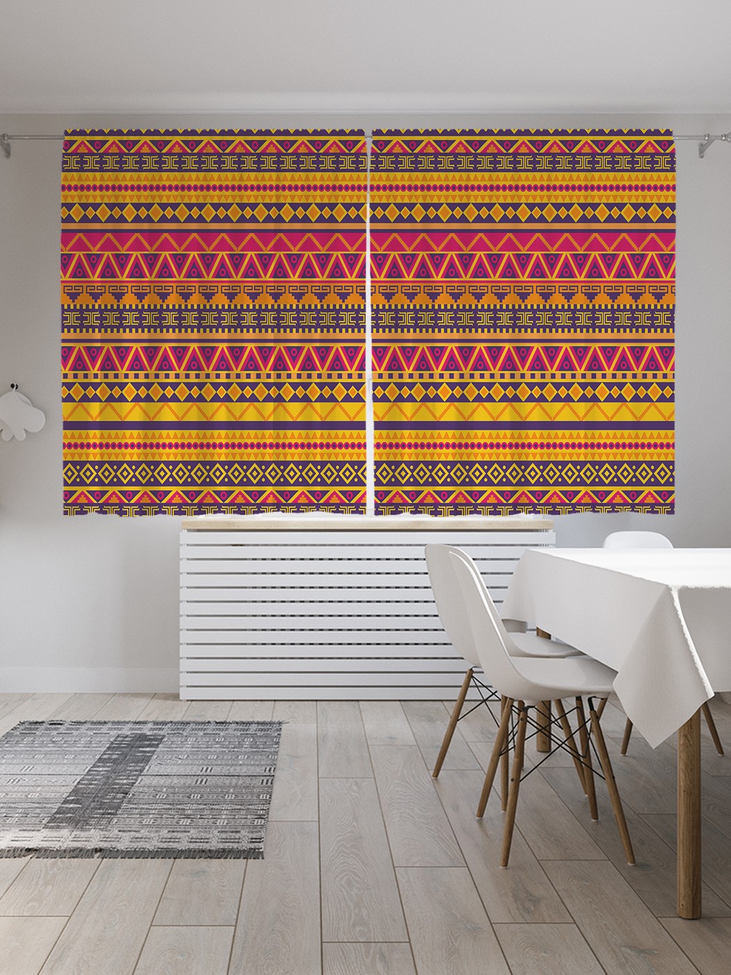 

Классические шторы JoyArty "Африканский бохо", серия Oxford DeLux, 2 полотна 145x180 см, Африканский бохо