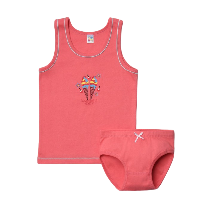 

Комплект нижнего белья Baby Style 9775008, коралловый, 116, Розовый, 9775008