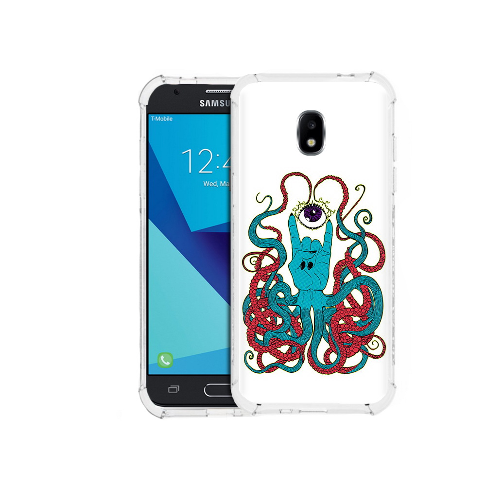 

Чехол MyPads Tocco для Samsung Galaxy J3 (2017) осьминог-рука абстракция (PT74067.575.530), Прозрачный, Tocco