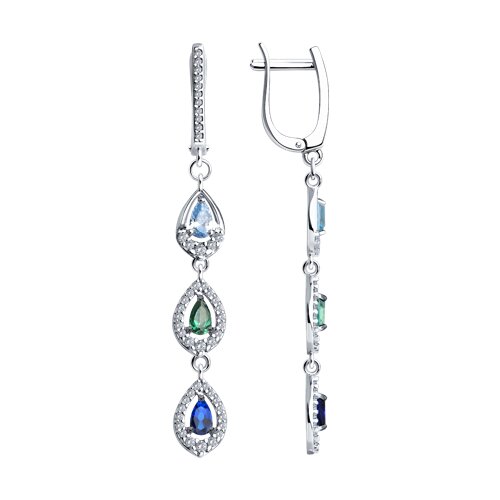 

Серьги из серебра TEO MAORI 894026640, фианит, 894026640