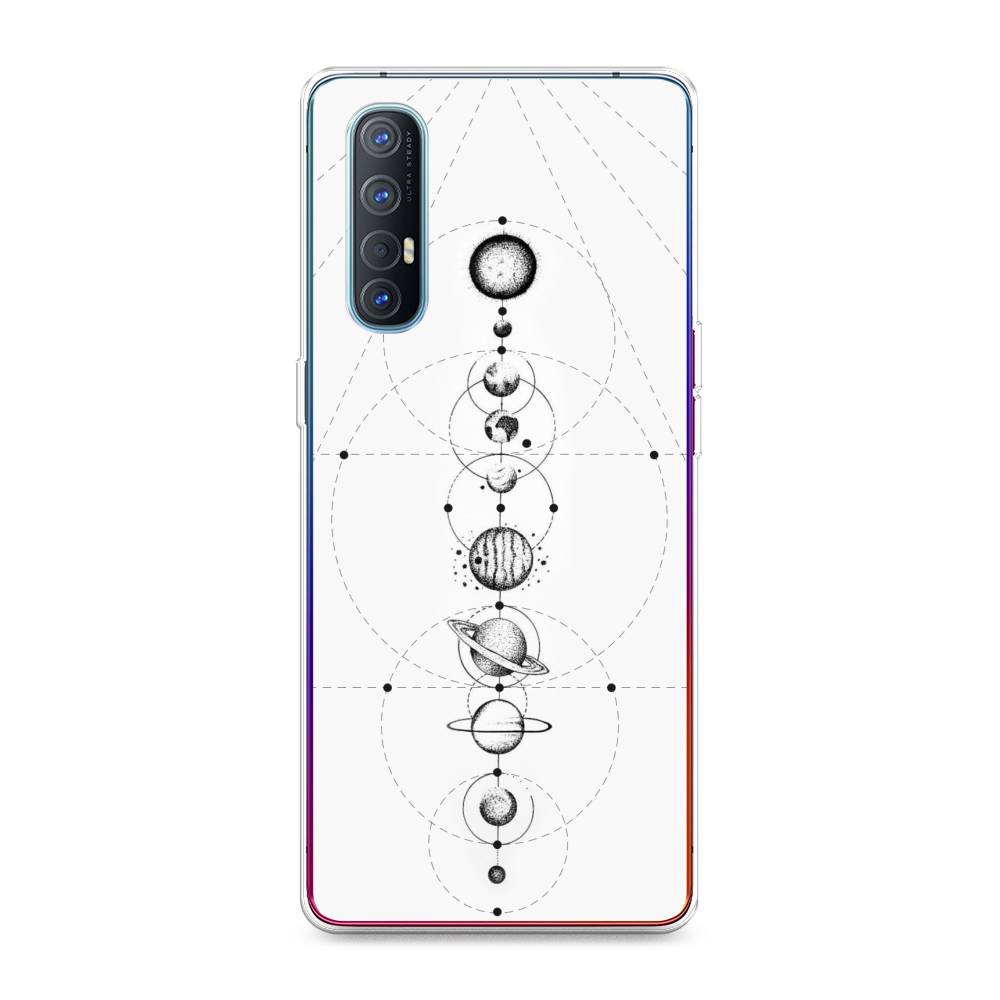 

Чехол для Oppo Reno 3 Pro "Парад планет", Серый, 252550-2
