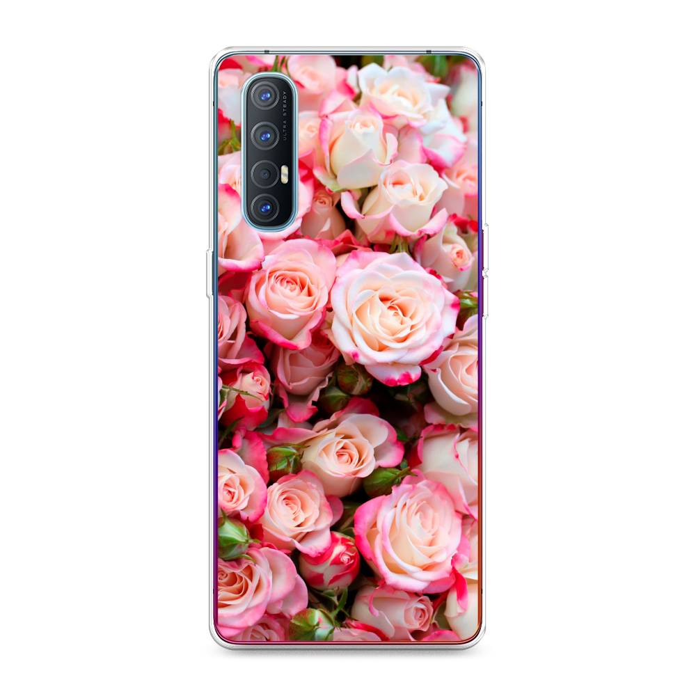 

Чехол для Oppo Reno 3 Pro "Много роз", Розовый, 252550-2