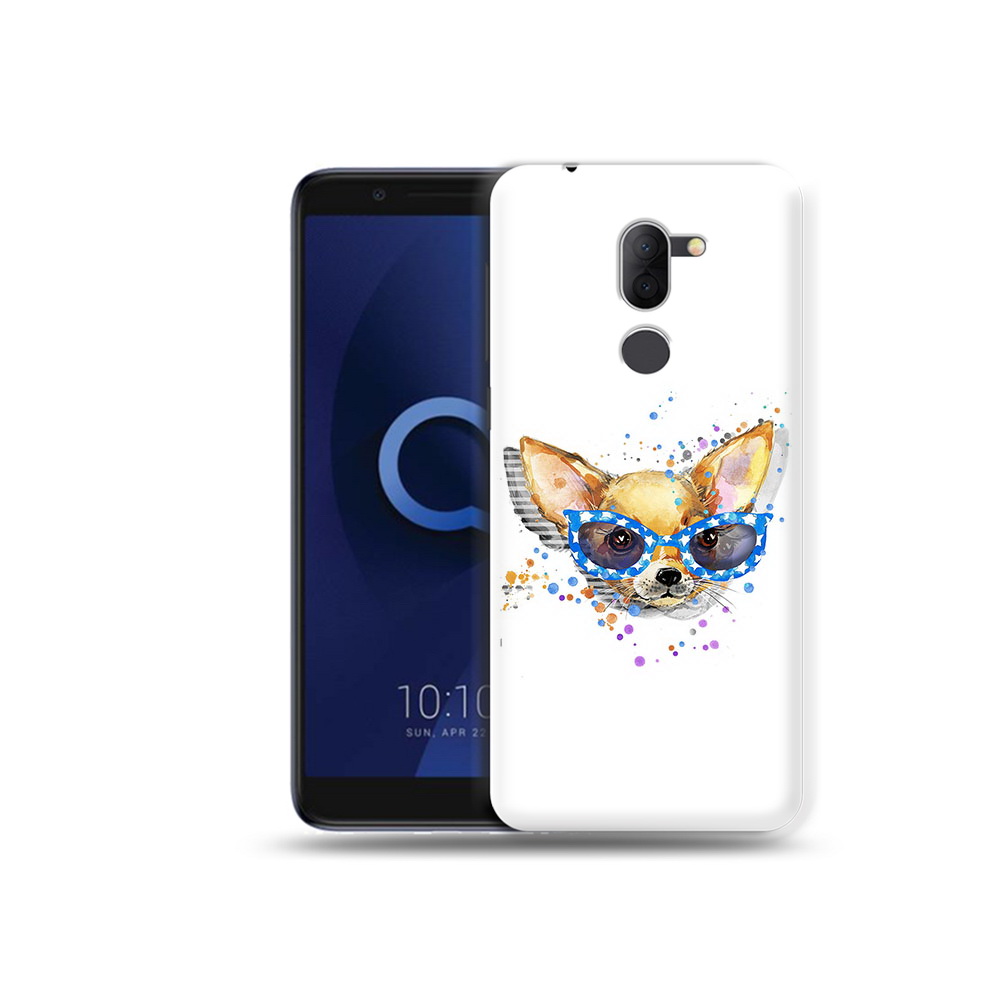 

Чехол MyPads Tocco для Alcatel 3X чихуа-хуа в очках (PT112114.674.691), Прозрачный, Tocco