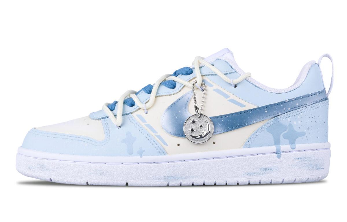 

Кеды унисекс Nike Court Borough Low GS белые 38.5 EU, Белый, Court Borough Low GS