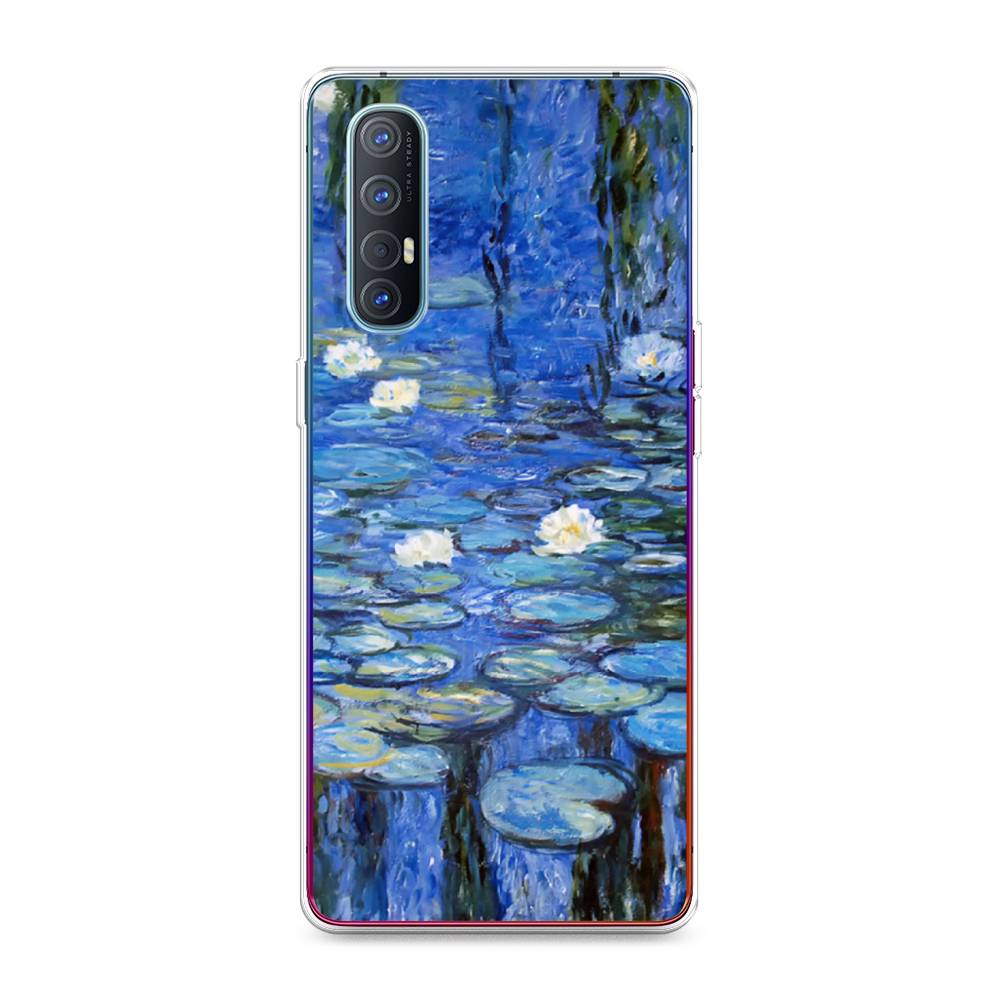 

Чехол для Oppo Reno 3 Pro "Нарисованный пруд", Синий;зеленый, 252550-4