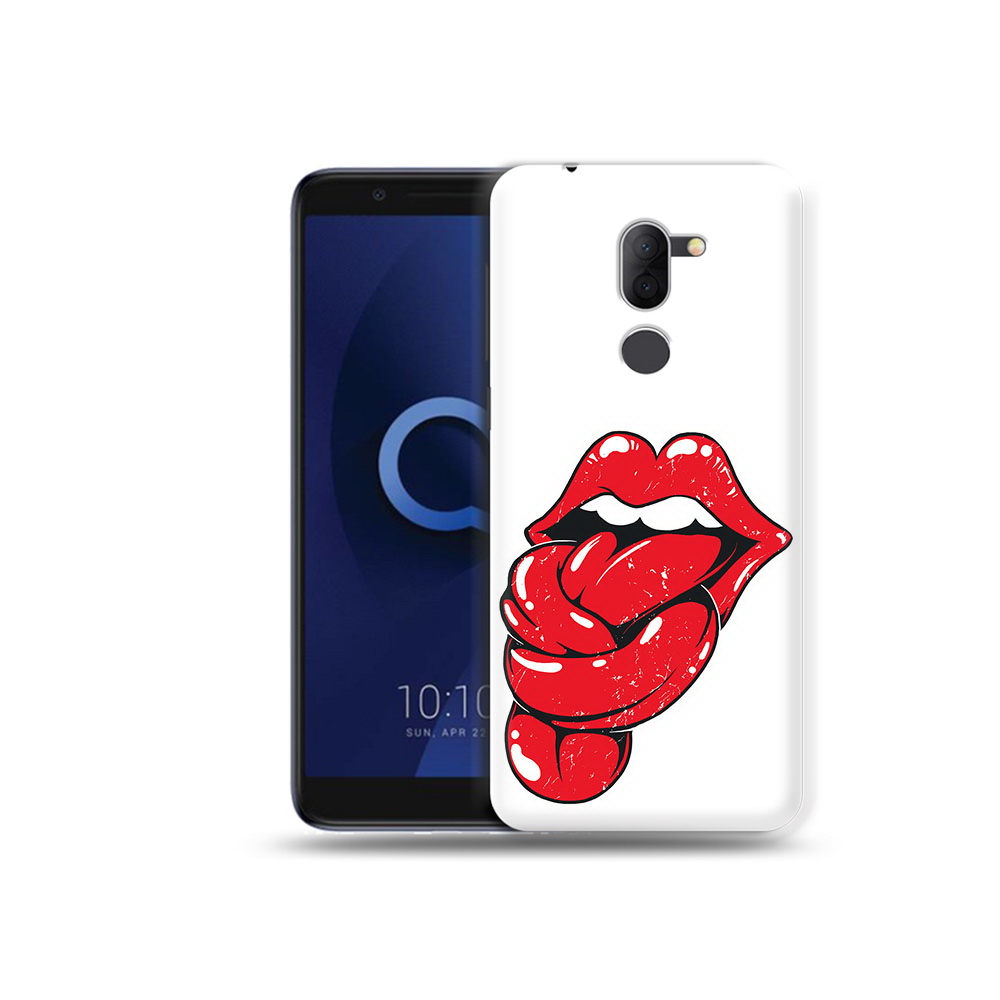 

Чехол MyPads Tocco для Alcatel 3X яркие губы с языком (PT112114.674.705), Прозрачный, Tocco