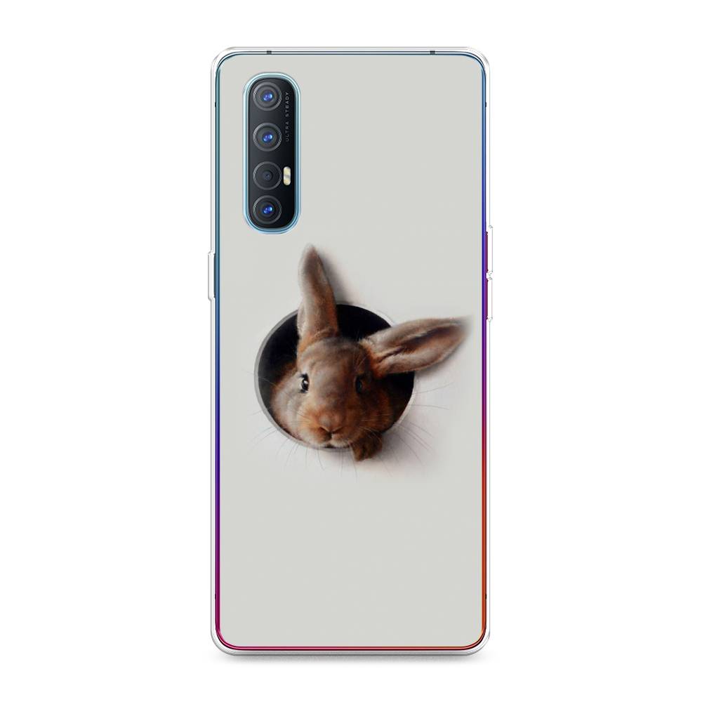 

Чехол для Oppo Reno 3 Pro "Любопытный кролик", Серый;коричневый, 252550-1